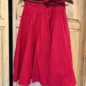 Chicwish Vibrant Red A-Line Skirt